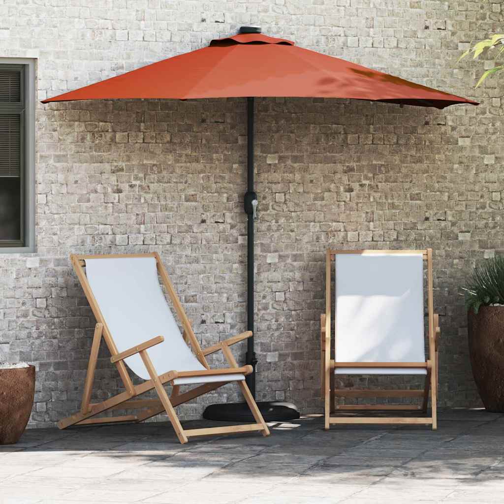 Sombrilla De Jardín 294 X 150 X 223 Cm Poliéster Y Acero