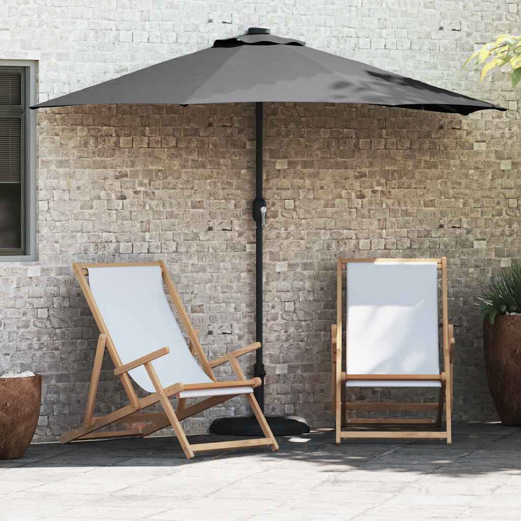 Sombrilla De Jardín 294 X 150 X 224 Cm Poliéster Y Acero