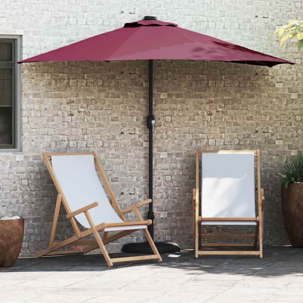 Sombrilla De Jardín 294 X 150 X 224 Cm Poliéster Y Acero