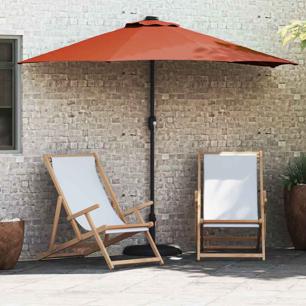 Sombrilla De Jardín 294 X 150 X 224 Cm Poliéster Y Acero