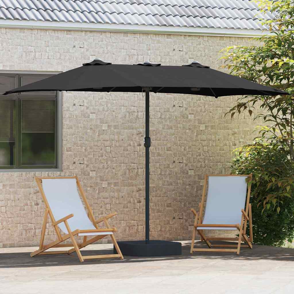 Sombrilla De Jardín 385 X 209 X 244 Cm Poliéster Y Acero