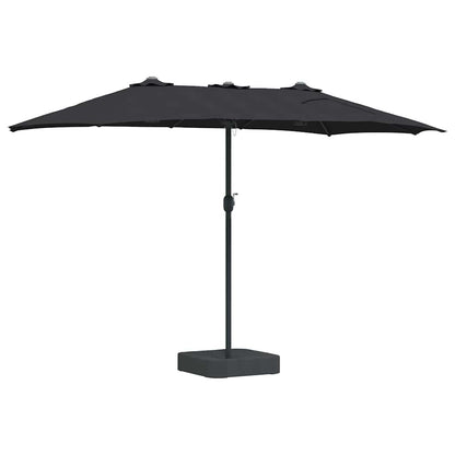Sombrilla De Jardín 385 X 209 X 244 Cm Poliéster Y Acero