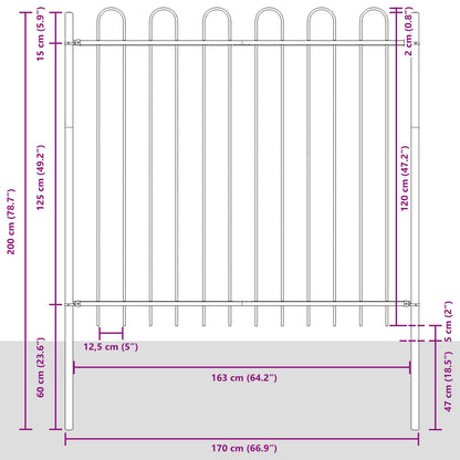 Valla De Jardín 2 Pcs 3,4 X 1 M
