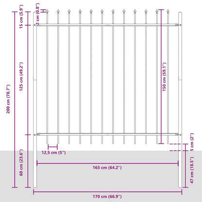 Valla De Jardín 3 Pcs 5,1 X 1,5 M