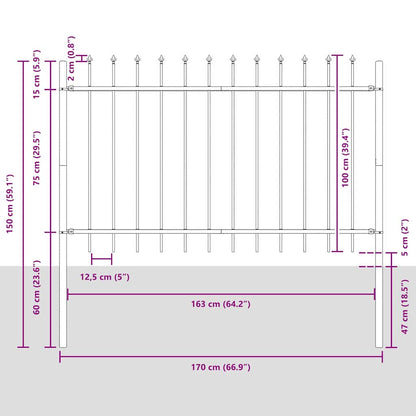 Valla De Jardín 4 Pcs 6,8 X 1 M