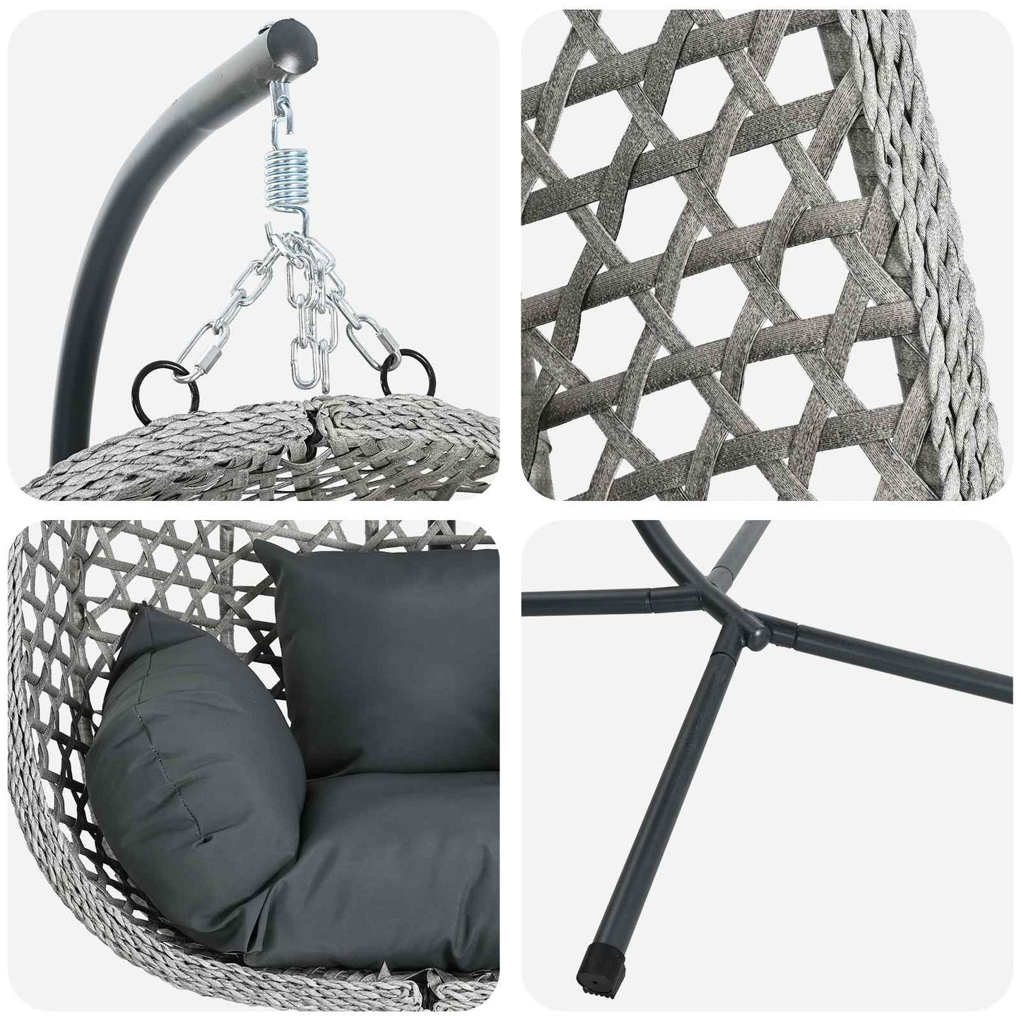 Silla Huevo Colgante Manual 104 X 100 X 191 Cm