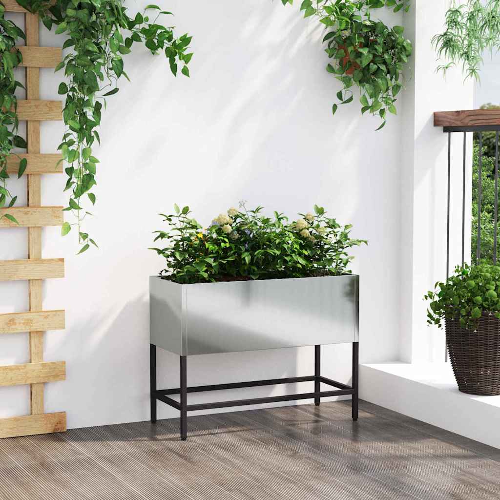 Jardinera Elevada Plateado