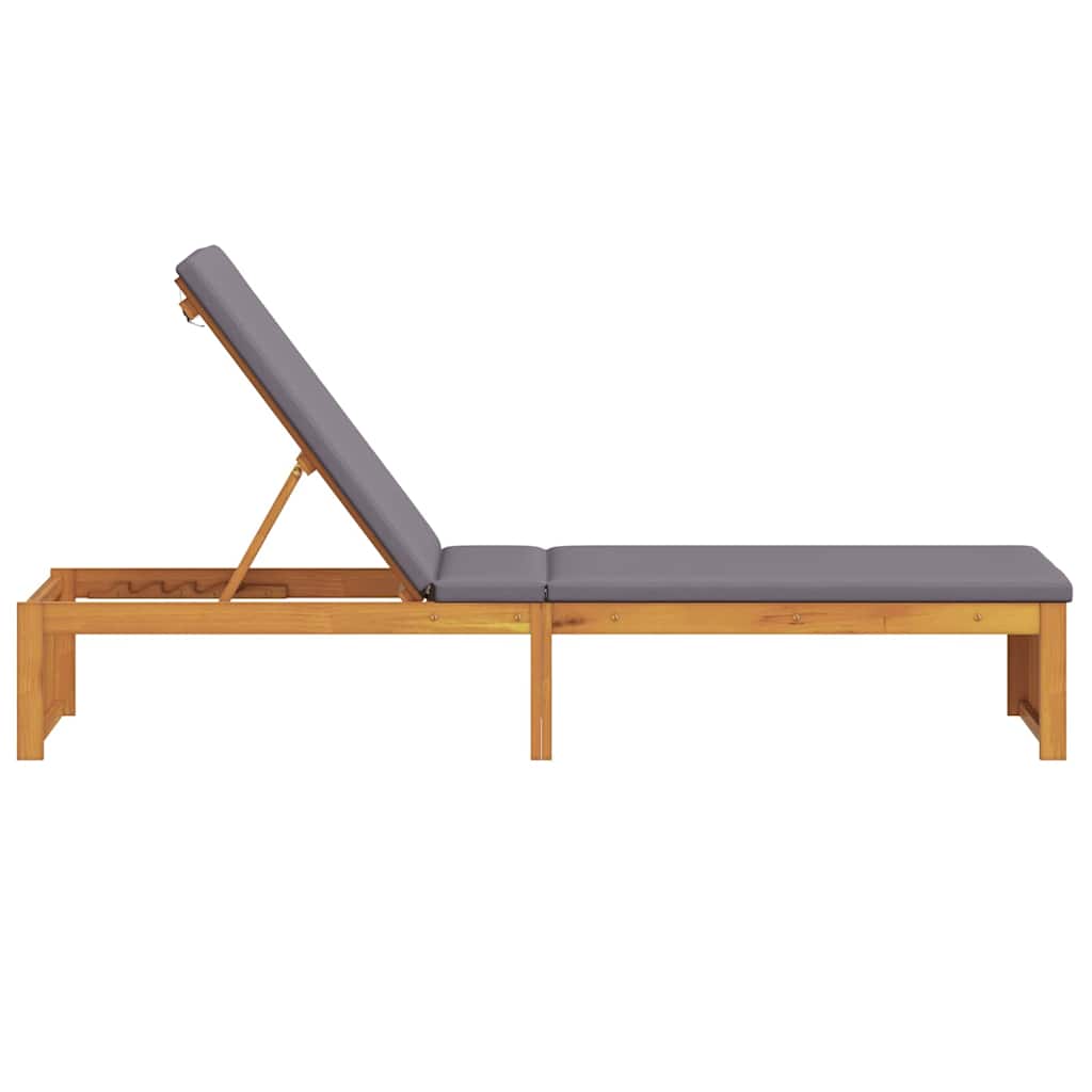 Tumbona Aceite Natural 200 X 55 X 94 Cm Madera Maciza De Acacia