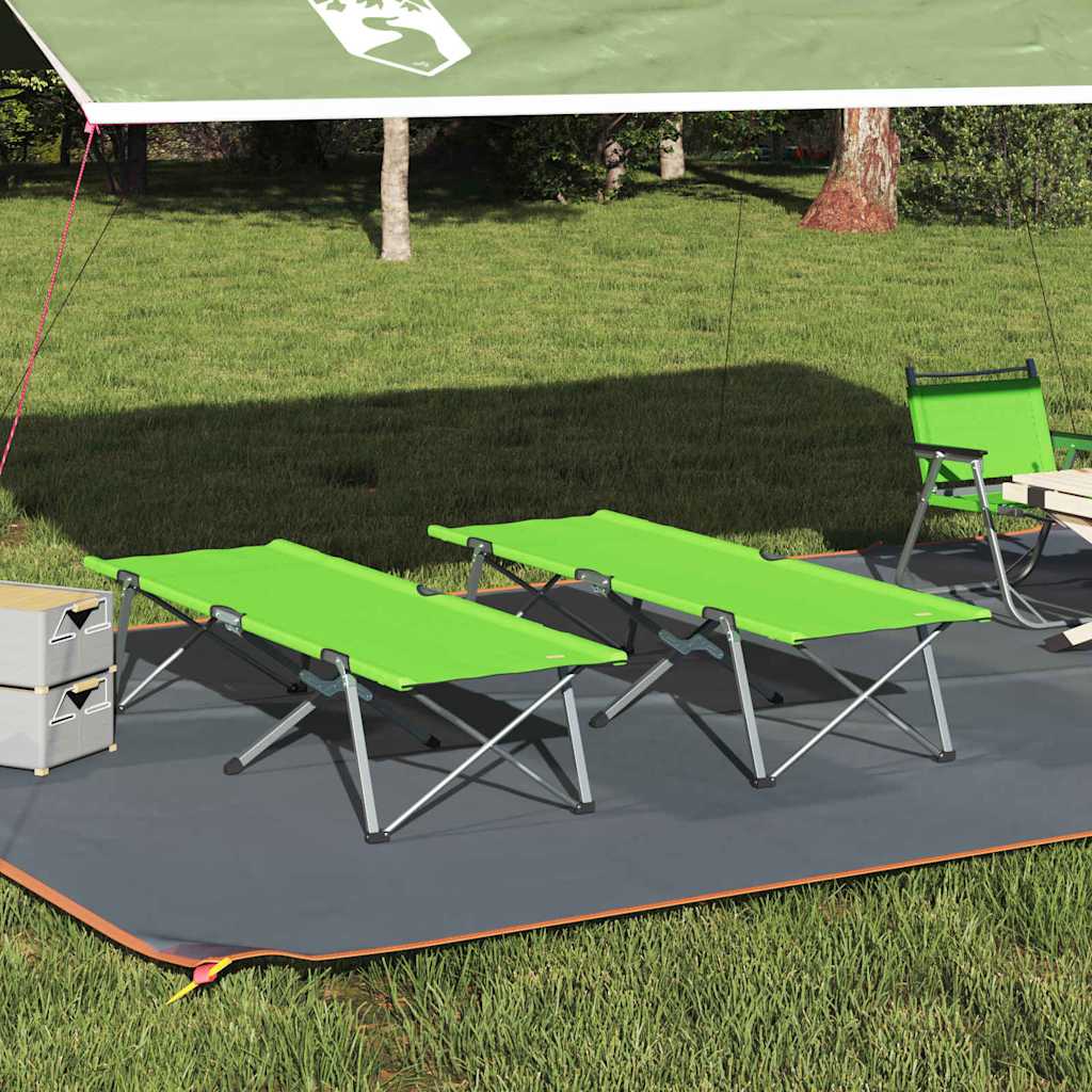 Cama De Camping Plegable Manual 2 Pcs 194 X 62,5 X 42,5 Cm