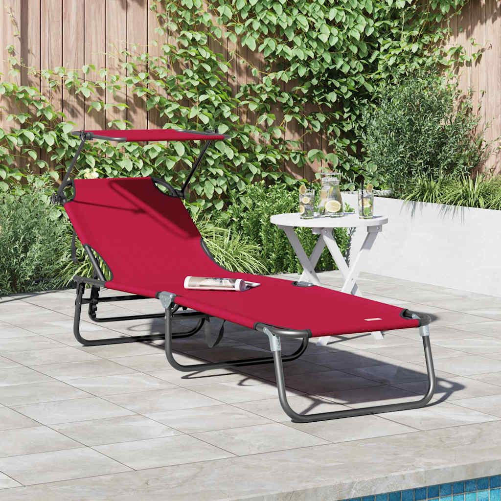Tumbona Plegable 2 Pcs 190 X 57 X 81 Cm Oxford