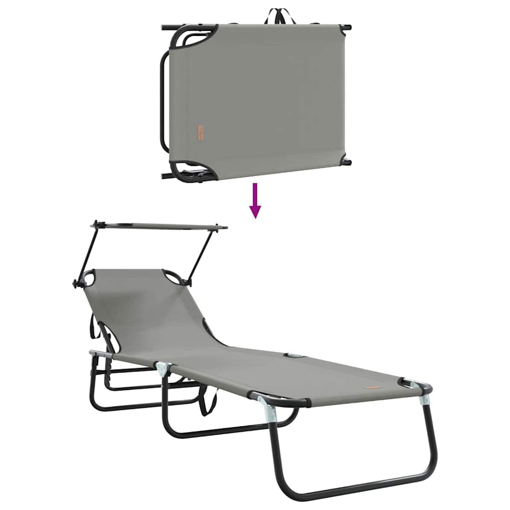 Tumbona Plegable 2 Pcs 190 X 57 X 81 Cm Oxford