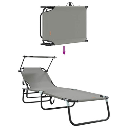 Tumbona Plegable 2 Pcs 190 X 57 X 81 Cm Oxford