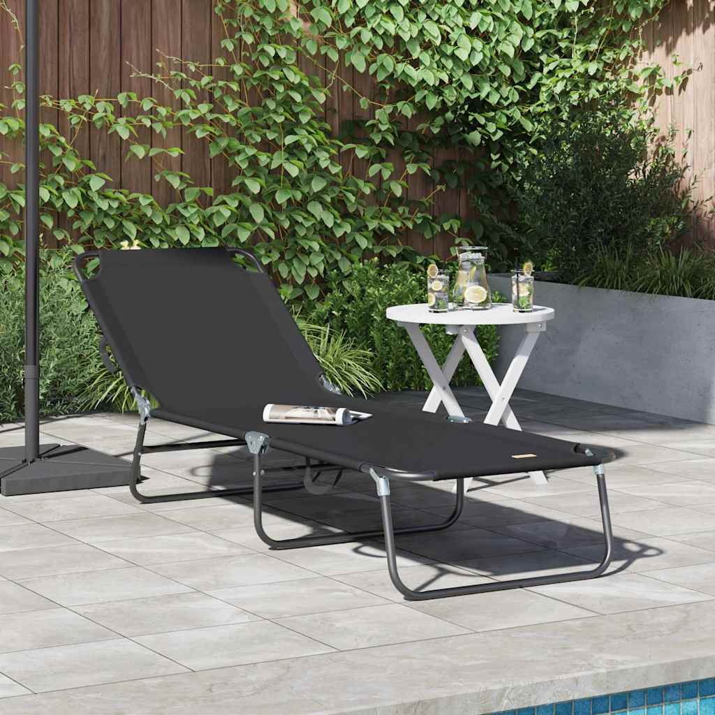 Tumbona Plegable 2 Pcs 188 X 57 X 86,5 Cm Poliéster