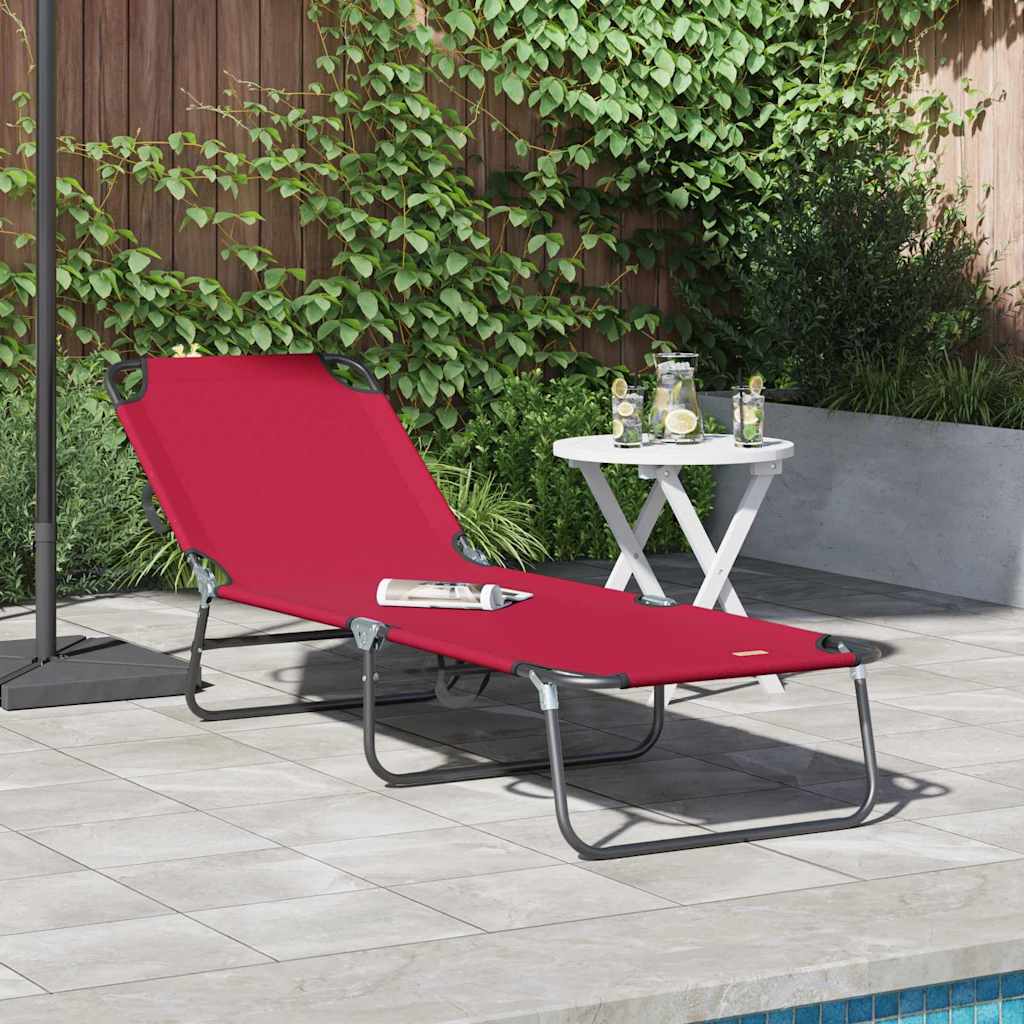 Tumbona Plegable 2 Pcs 188 X 57 X 86,5 Cm Poliéster