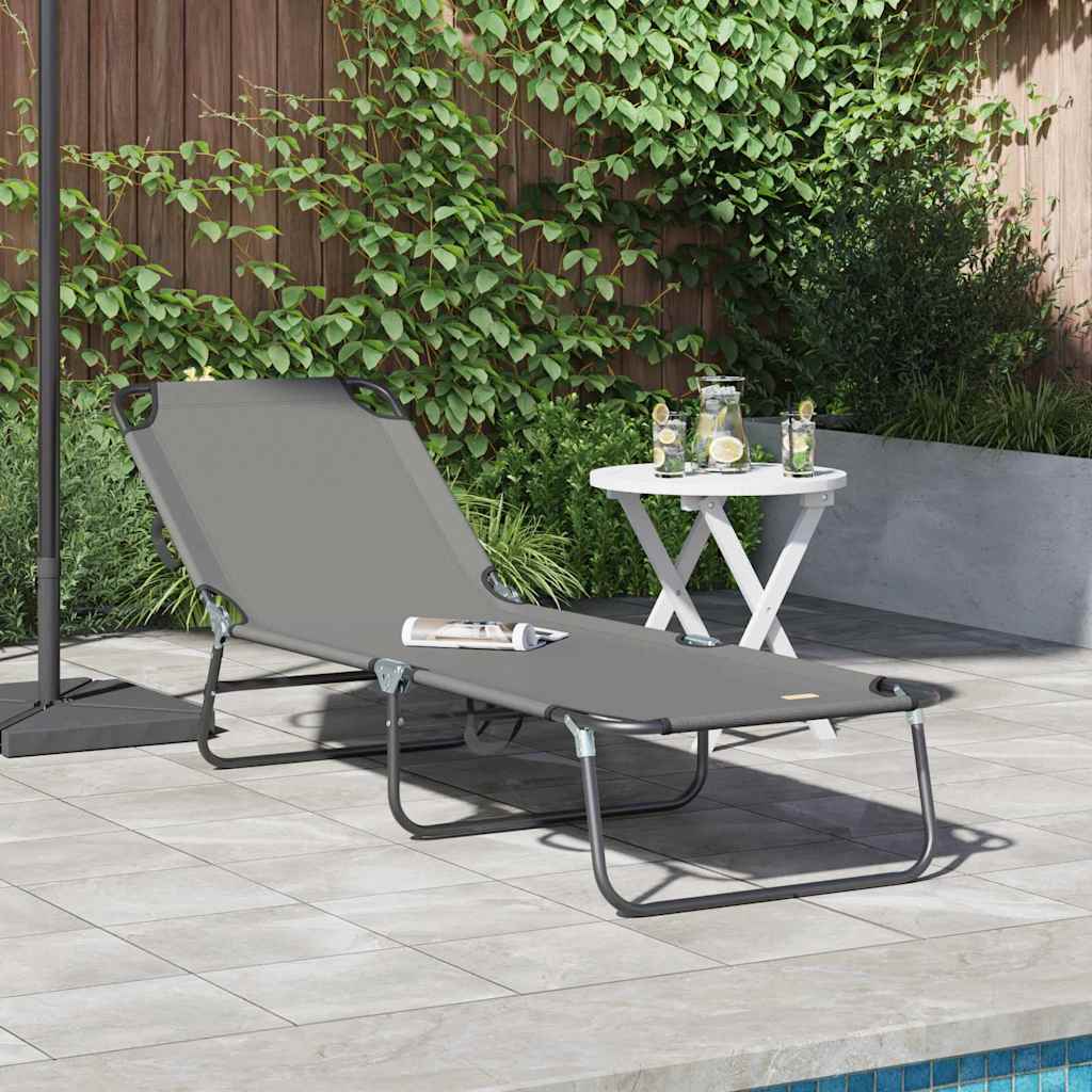 Tumbona Plegable 2 Pcs 188 X 57 X 86,5 Cm Poliéster