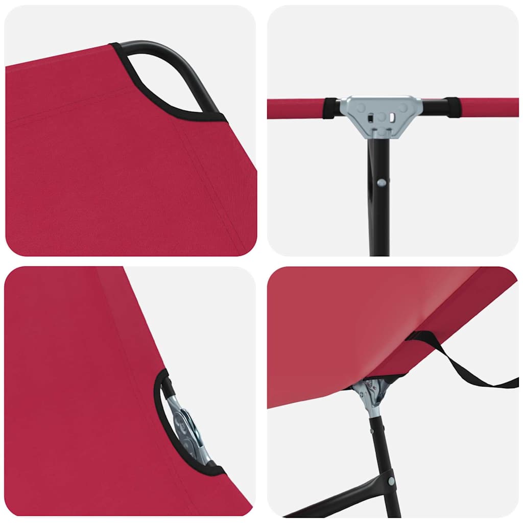 Tumbona Plegable 2 Pcs 188 X 57 X 86,5 Cm Poliéster