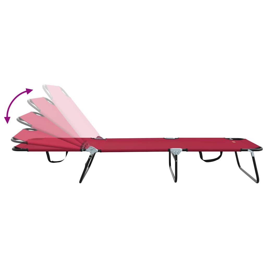 Tumbona Plegable 2 Pcs 188 X 57 X 86,5 Cm Poliéster