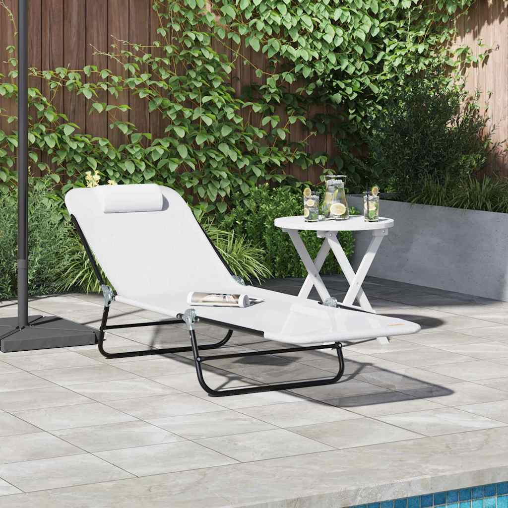 Tumbona Plegable 2 Pcs 182 X 55 X 85,5 Cm Textileno