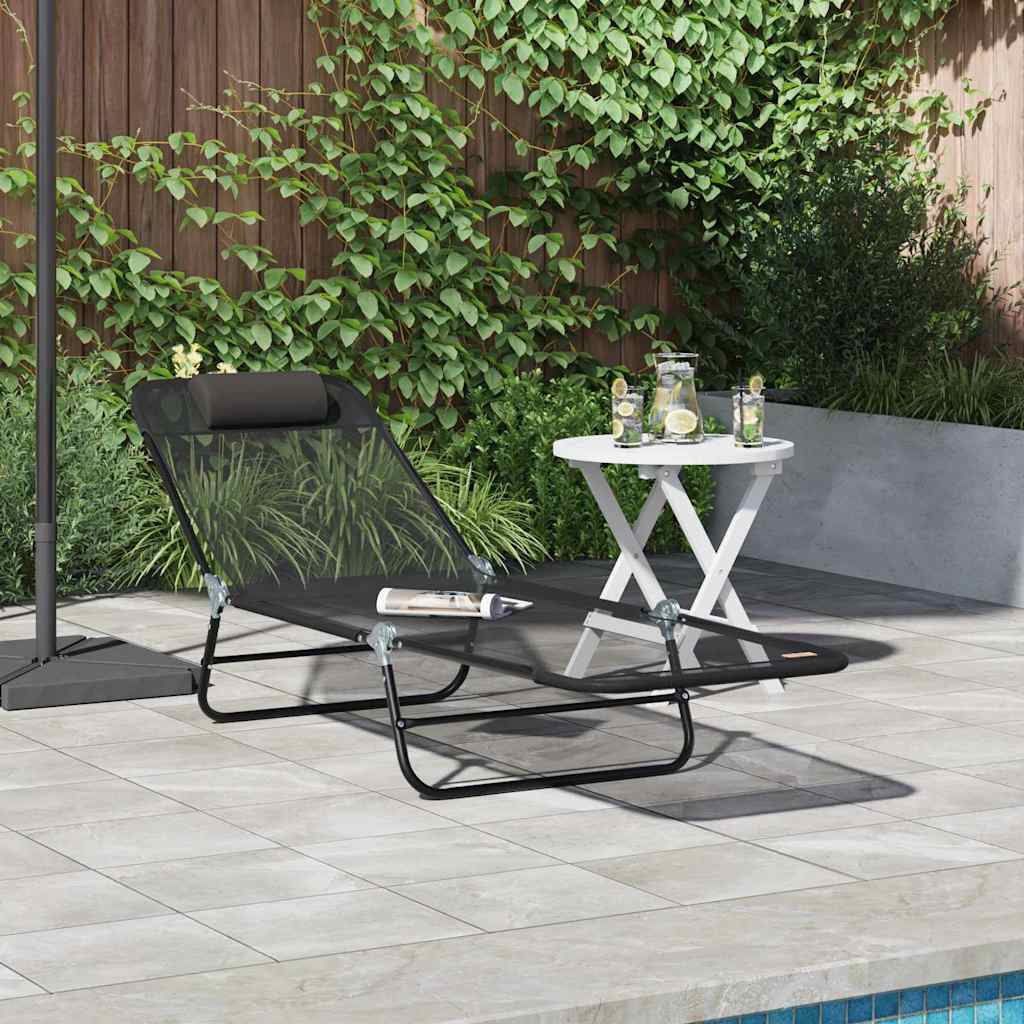 Tumbona Plegable 2 Pcs 182 X 55 X 85,5 Cm Textileno