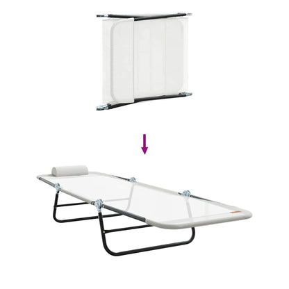 Tumbona Plegable 2 Pcs 182 X 55 X 85,5 Cm Textileno