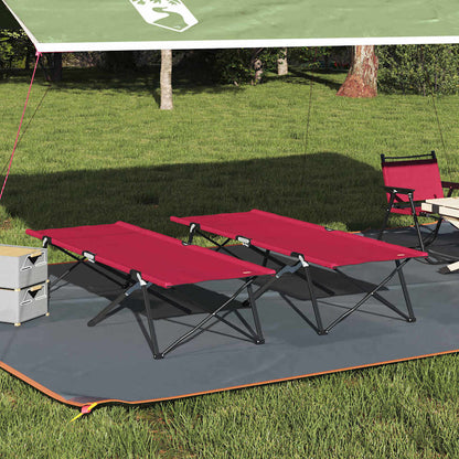 Cama De Camping Plegable Manual 2 Pcs 206 X 76 X 74 Cm