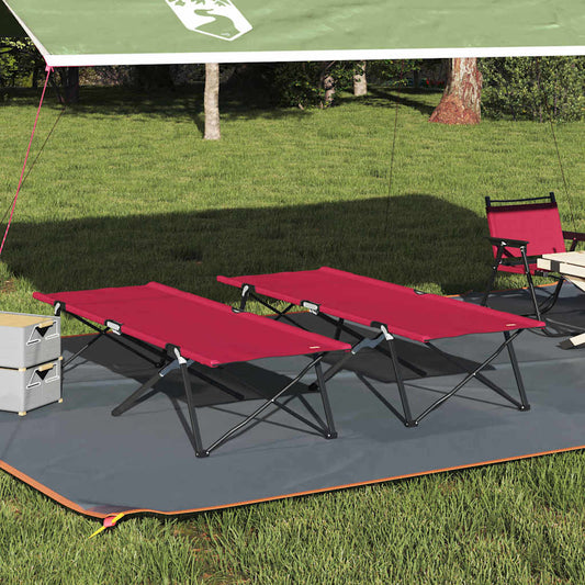 Cama De Camping Plegable Manual 2 Pcs 206 X 76 X 74 Cm
