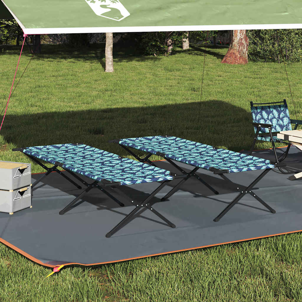 Cama De Camping Plegable Manual 2 Pcs