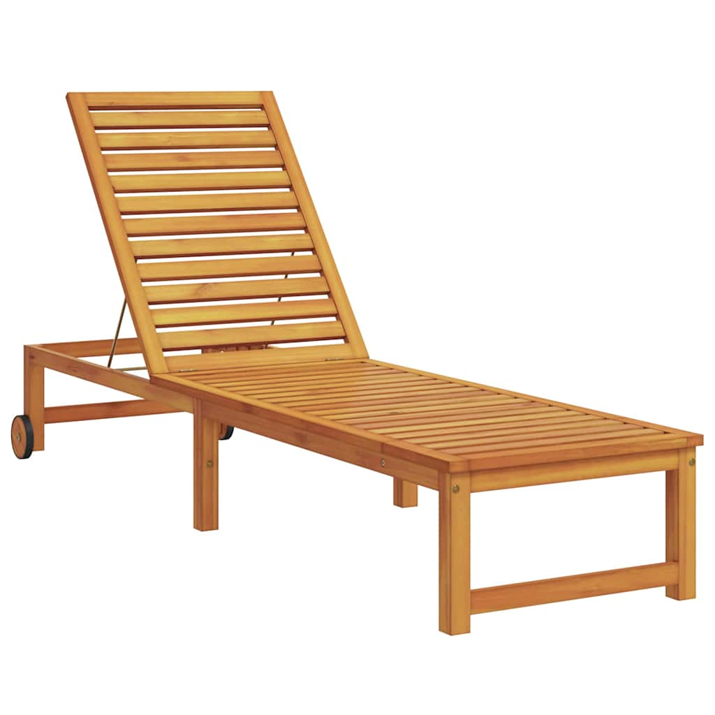 Tumbona 3 Pcs Marrón Madera De Acacia Sólida