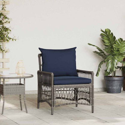 Silla De Jardín Con Cojín Beige 73 X 61 X 77 Cm Ratán Sintético