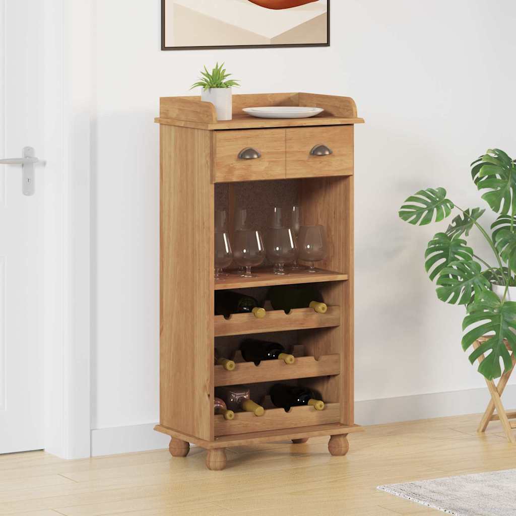 Armario Para Vinos Askim Con Parte Superior De Miel