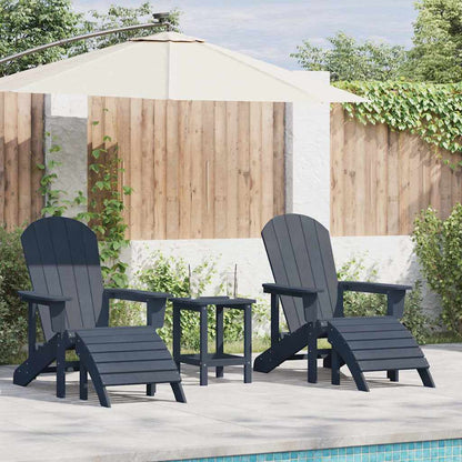 Silla De Jardín 3 Pcs Polietileno