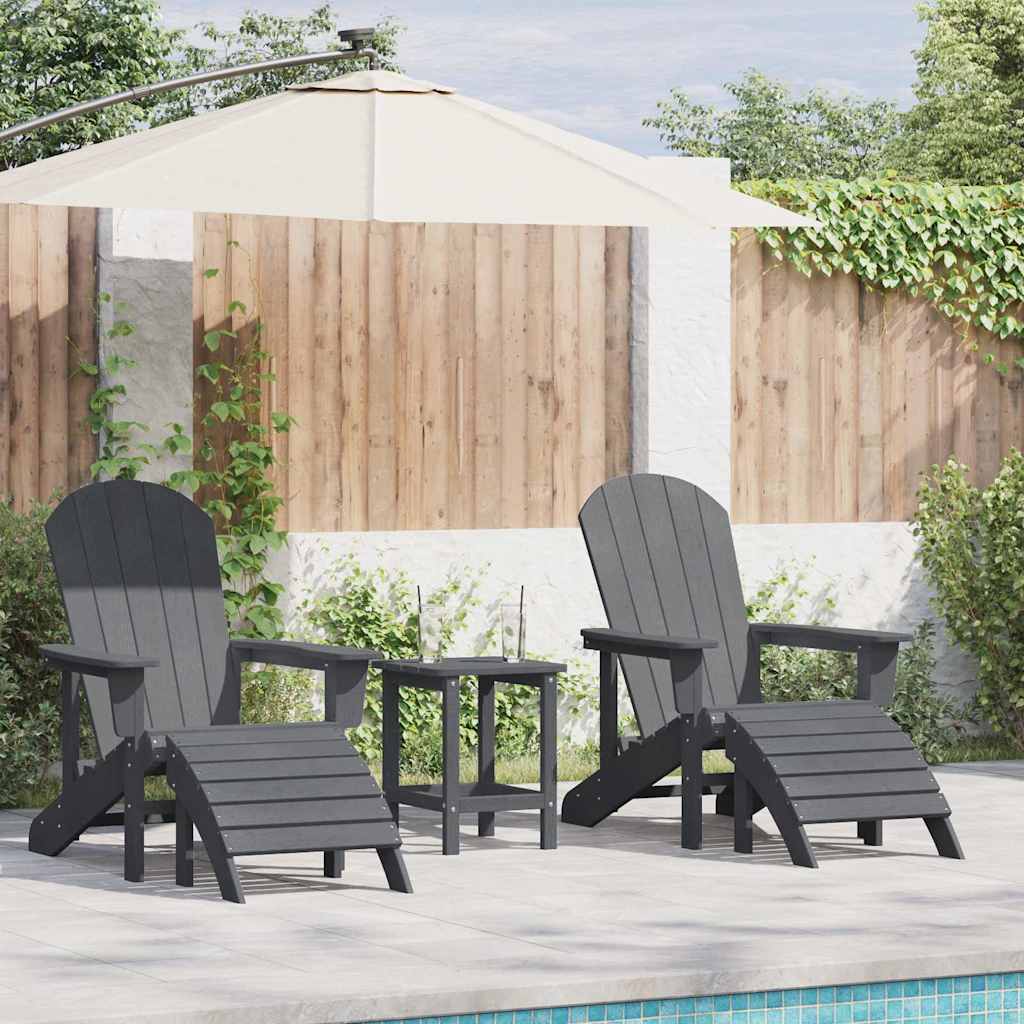 Silla De Jardín 3 Pcs Polietileno