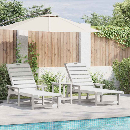 Tumbona 2 Pcs 195,5 X 53 X 98,5 Cm Polietileno