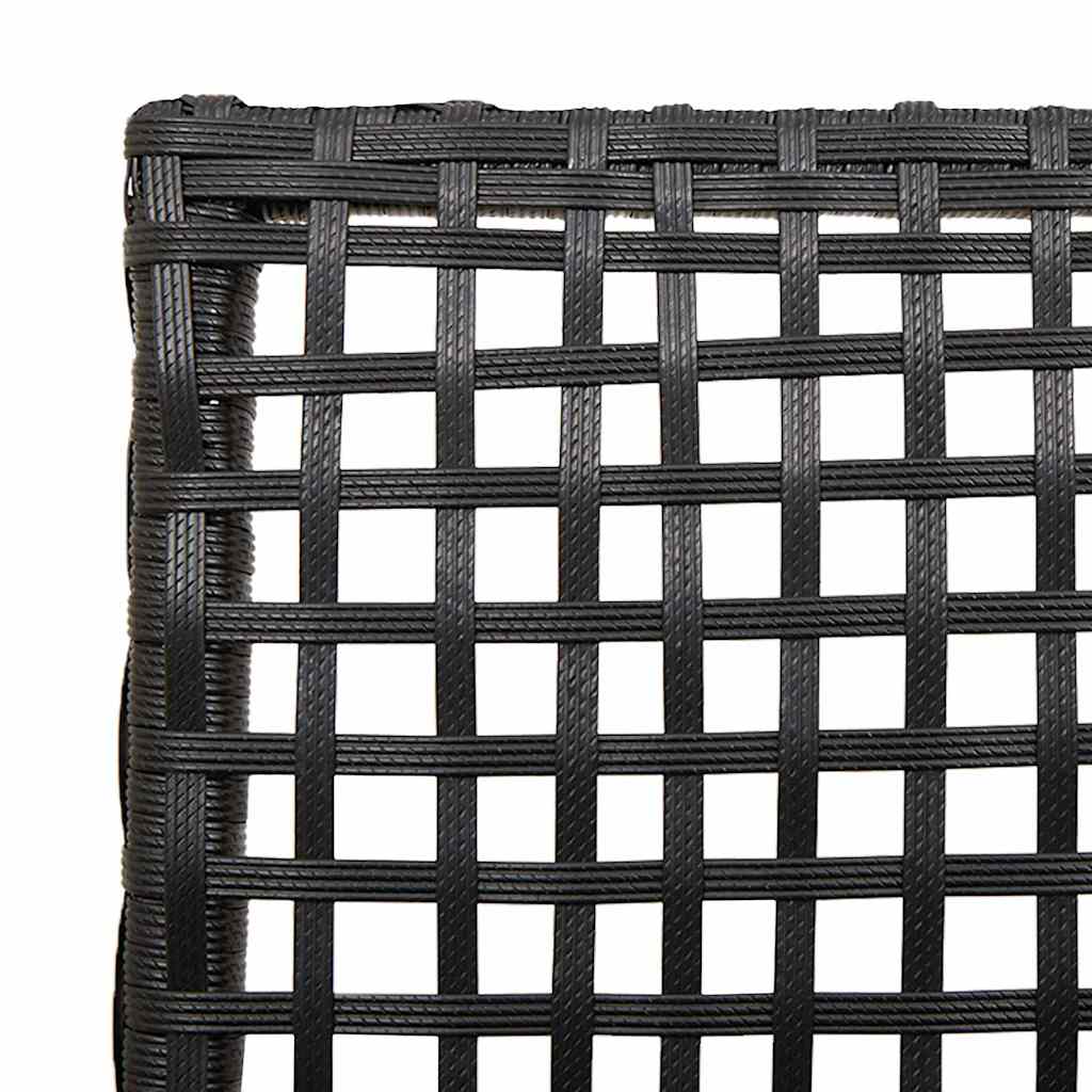 Silla De Jardín 2 Pcs Negro 55 X 53 X 85 Cm Ratán Sintético