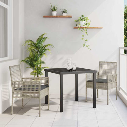 Silla De Jardín 2 Pcs Negro 55 X 53 X 85 Cm Ratán Sintético