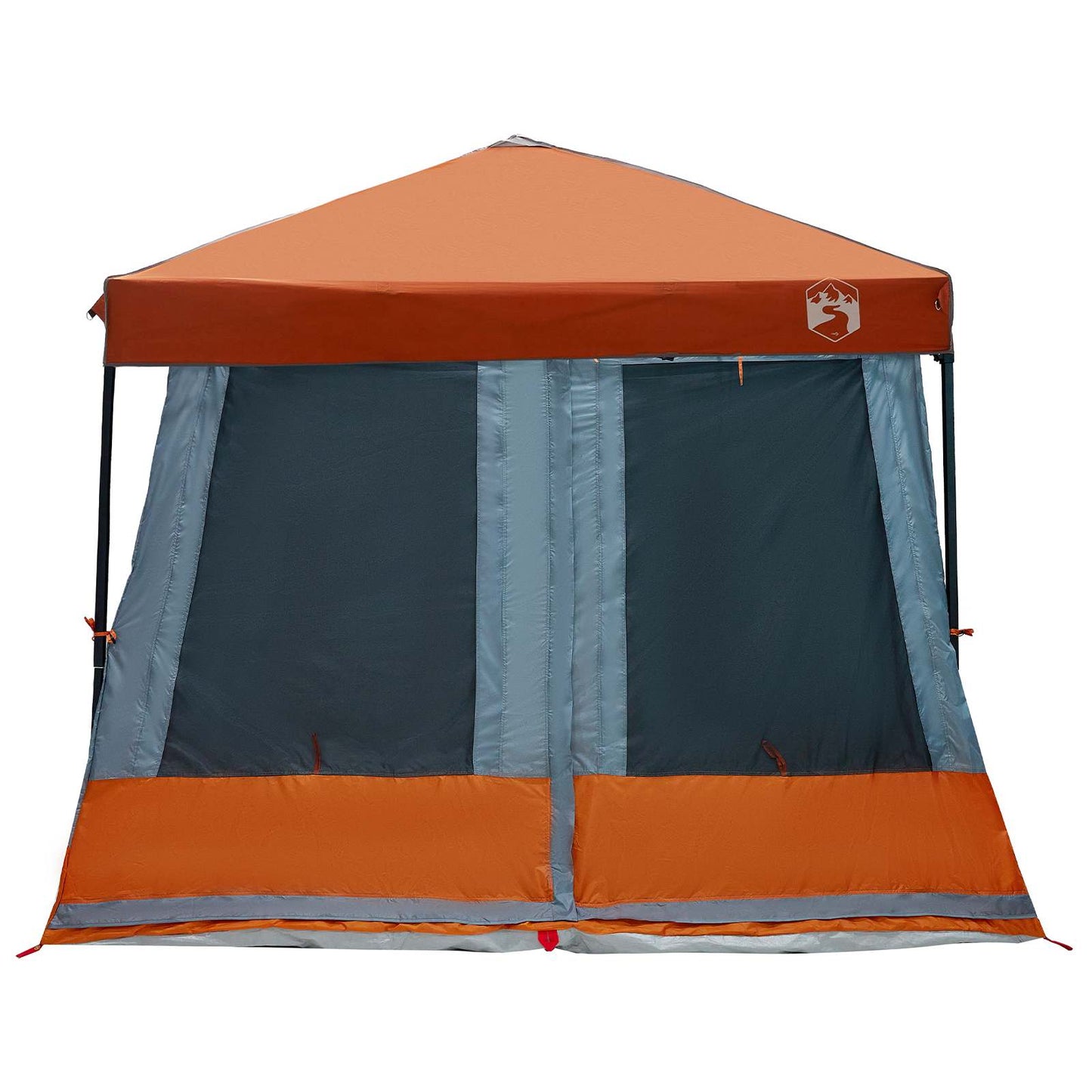 Juego De Tienda De Camping 2 Pcs Gris Y Tafetán Y Tela