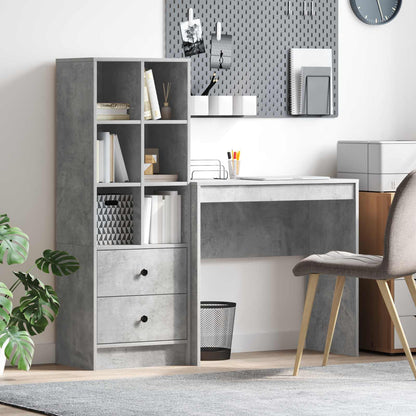 Escritorio Gris Concreto 145.5 X 50 X 127 Cm 2 Uds.
