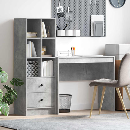 Escritorio Gris Concreto 145.5 X 50 X 127 Cm 2 Uds.