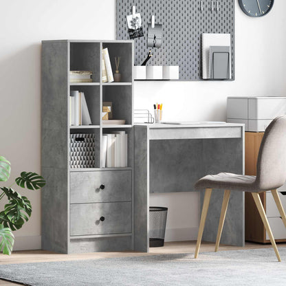 Escritorio Gris Concreto 145.5 X 50 X 127 Cm 2 Uds.