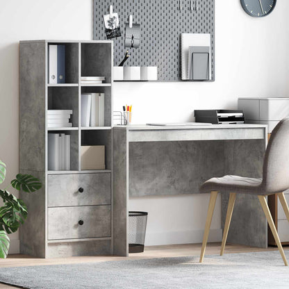 Escritorio Gris Concreto 145.5 X 50 X 127 Cm 2 Uds.