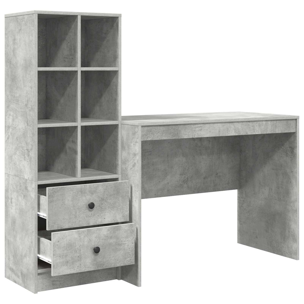 Escritorio Gris Concreto 145.5 X 50 X 127 Cm 2 Uds.