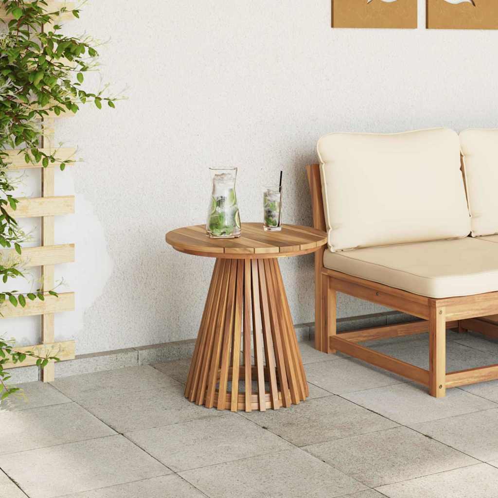 Mesa Lateral Marrón 50 X 50 X 49,5 Cm Madera De Teca Maciza