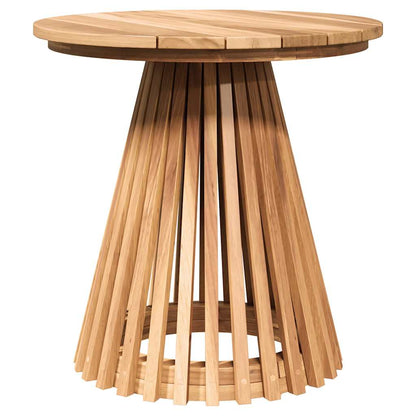 Mesa Lateral Marrón 50 X 50 X 49,5 Cm Madera De Teca Maciza
