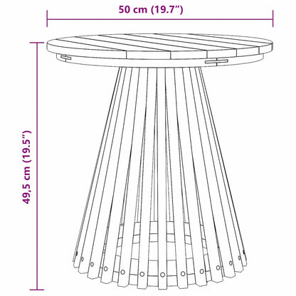 Mesa Lateral Marrón 50 X 50 X 49,5 Cm Madera De Teca Maciza