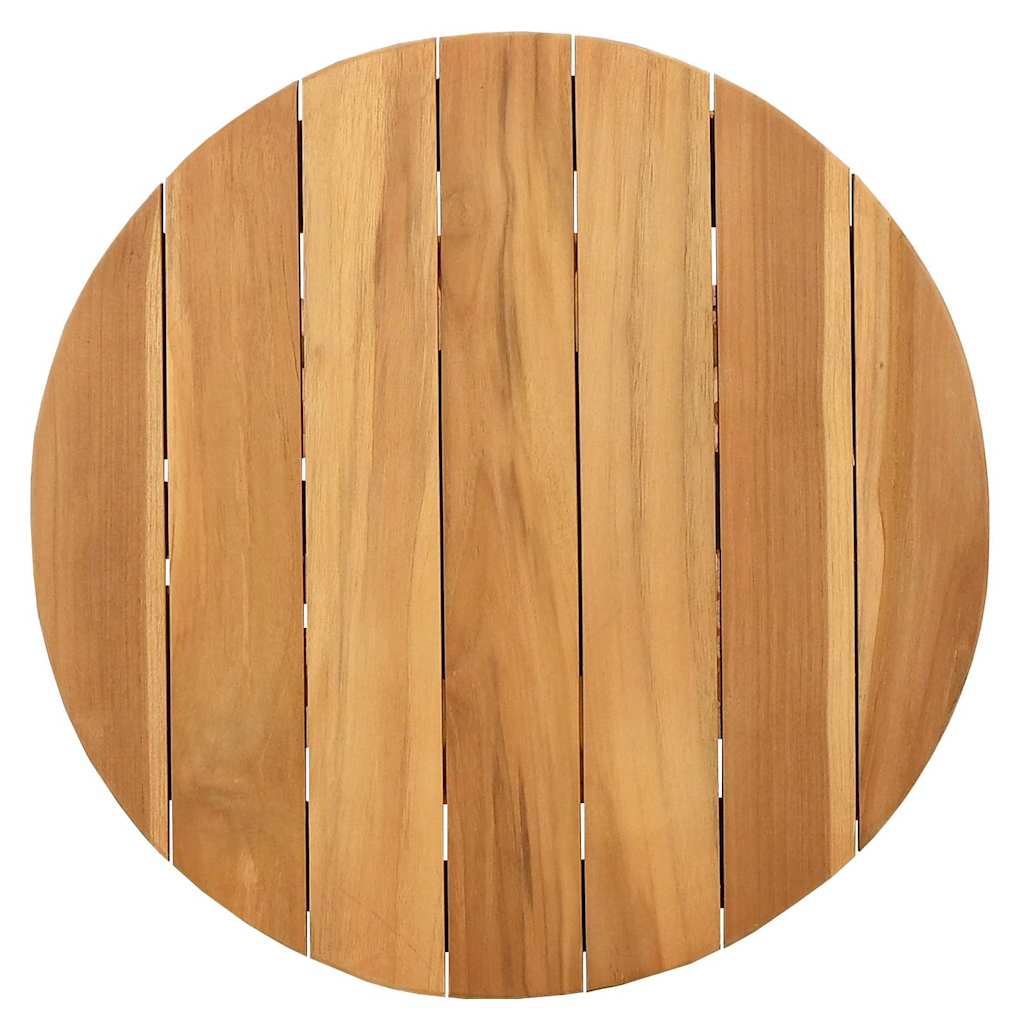 Mesa Lateral Marrón 50 X 50 X 49,5 Cm Madera De Teca Maciza