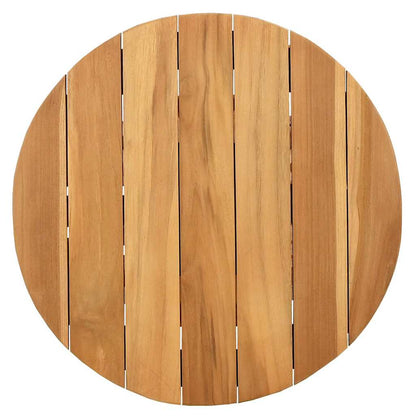 Mesa Lateral Marrón 50 X 50 X 49,5 Cm Madera De Teca Maciza