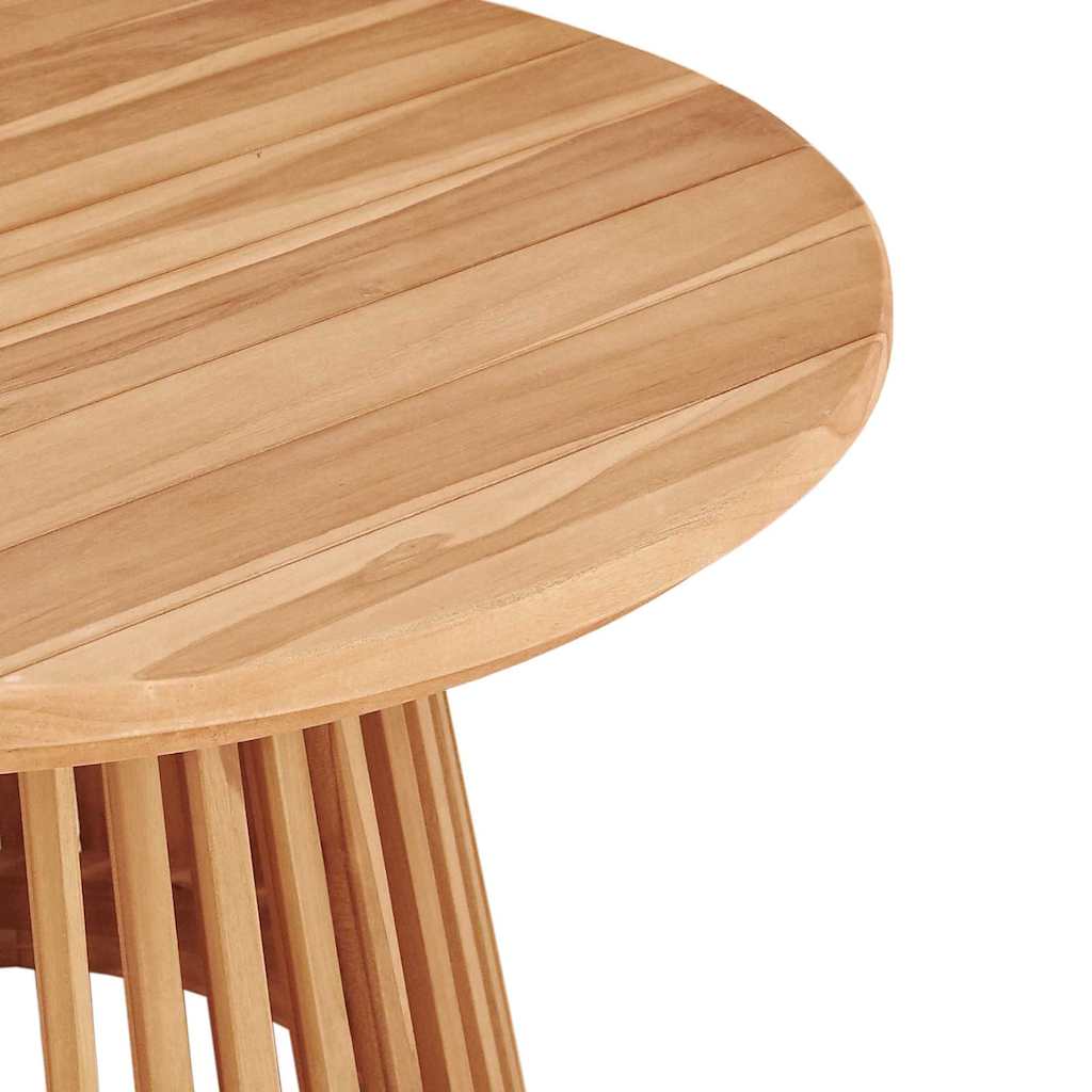 Mesa Lateral Marrón 70 X 70 X 40 Cm Madera De Teca Maciza