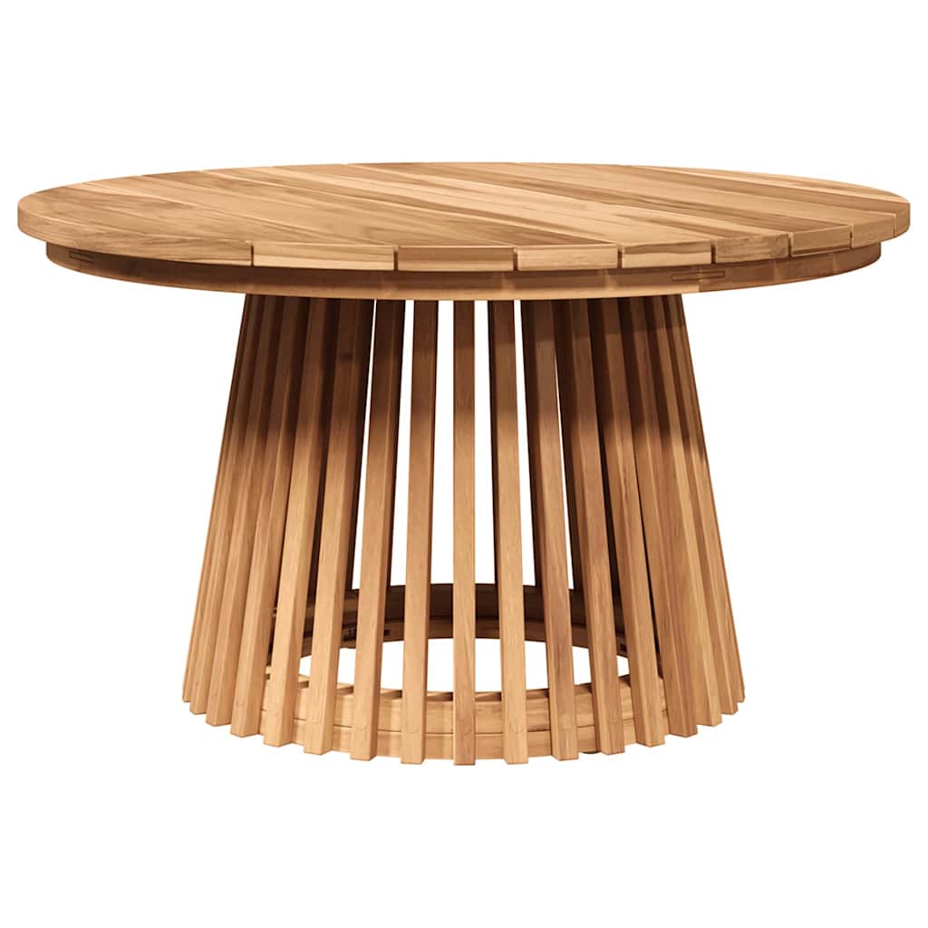 Mesa Lateral Marrón 70 X 70 X 40 Cm Madera De Teca Maciza