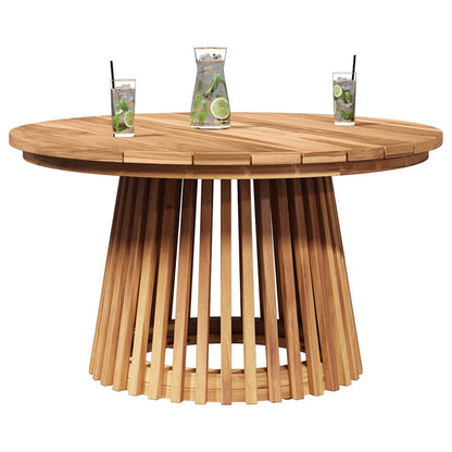 Mesa Lateral Marrón 70 X 70 X 40 Cm Madera De Teca Maciza