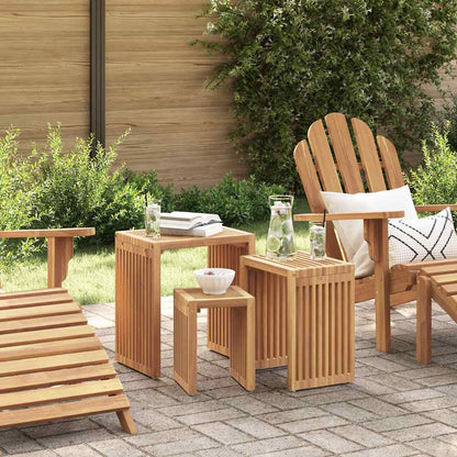 Mesa Auxiliar De Jardín 3 Pcs Marrón 33 X 44,5 X 51 Cm